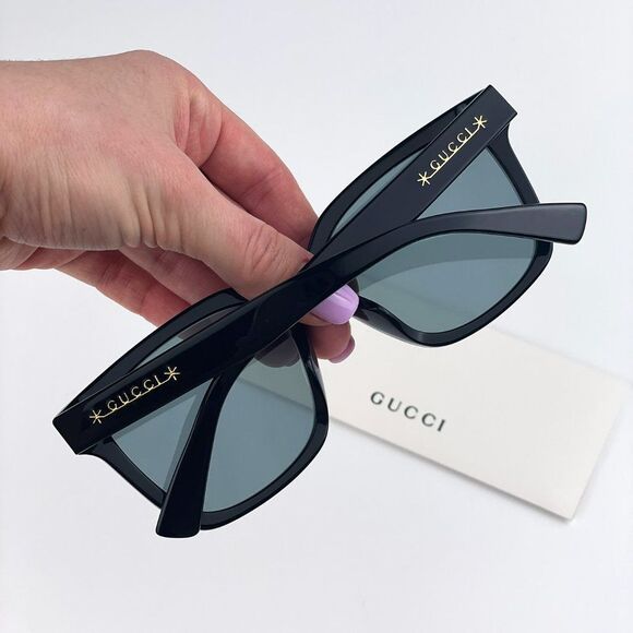 Gucci GG1175SK 002 Sunglasses Black Smoke Grey Square Unisex main image 11